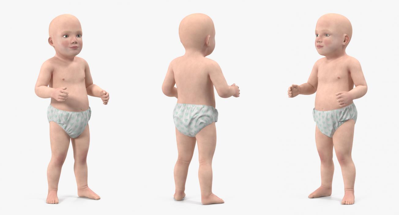 Baby Boy Standing 3D