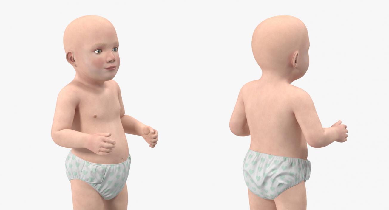 Baby Boy Standing 3D