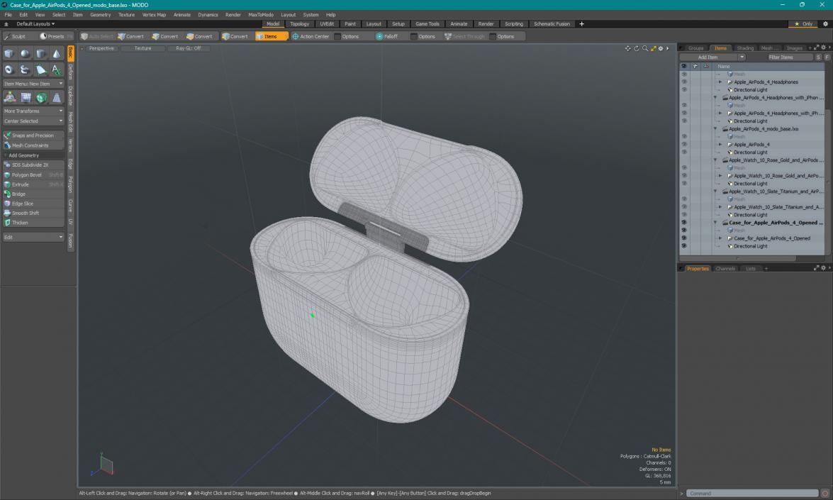 3D Case for Apple AirPods 4 Opened