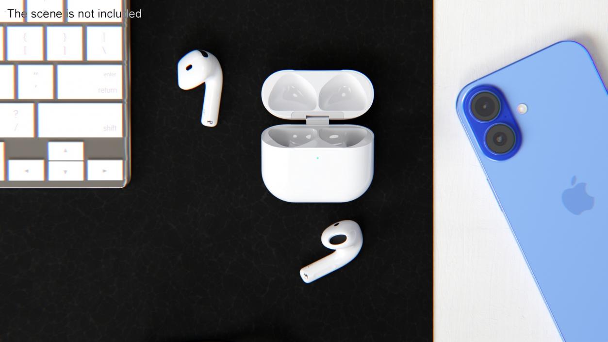 3D Case for Apple AirPods 4 Opened