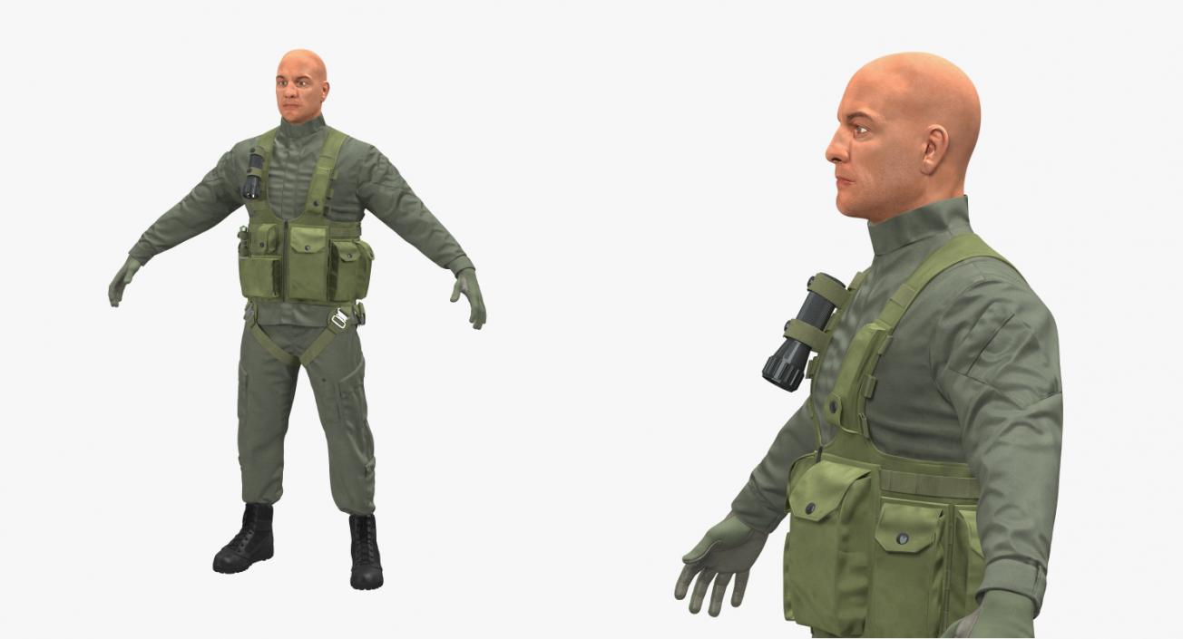 US Military Pilots Collection 3D model