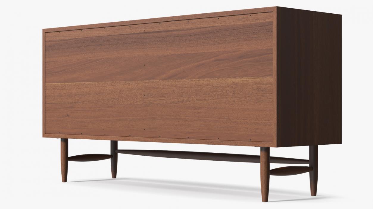 Lenia Walnut Sideboard 3D