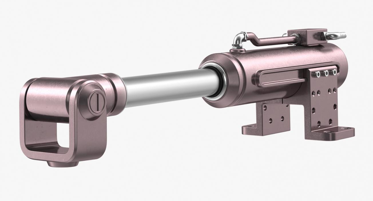 Anodized Hydraulic Cylinder 6 3D model