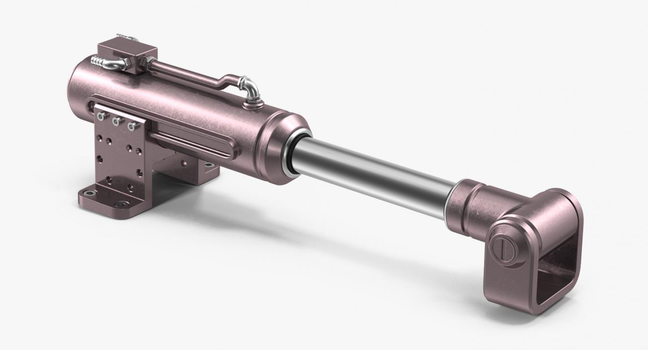 Anodized Hydraulic Cylinder 6 3D model