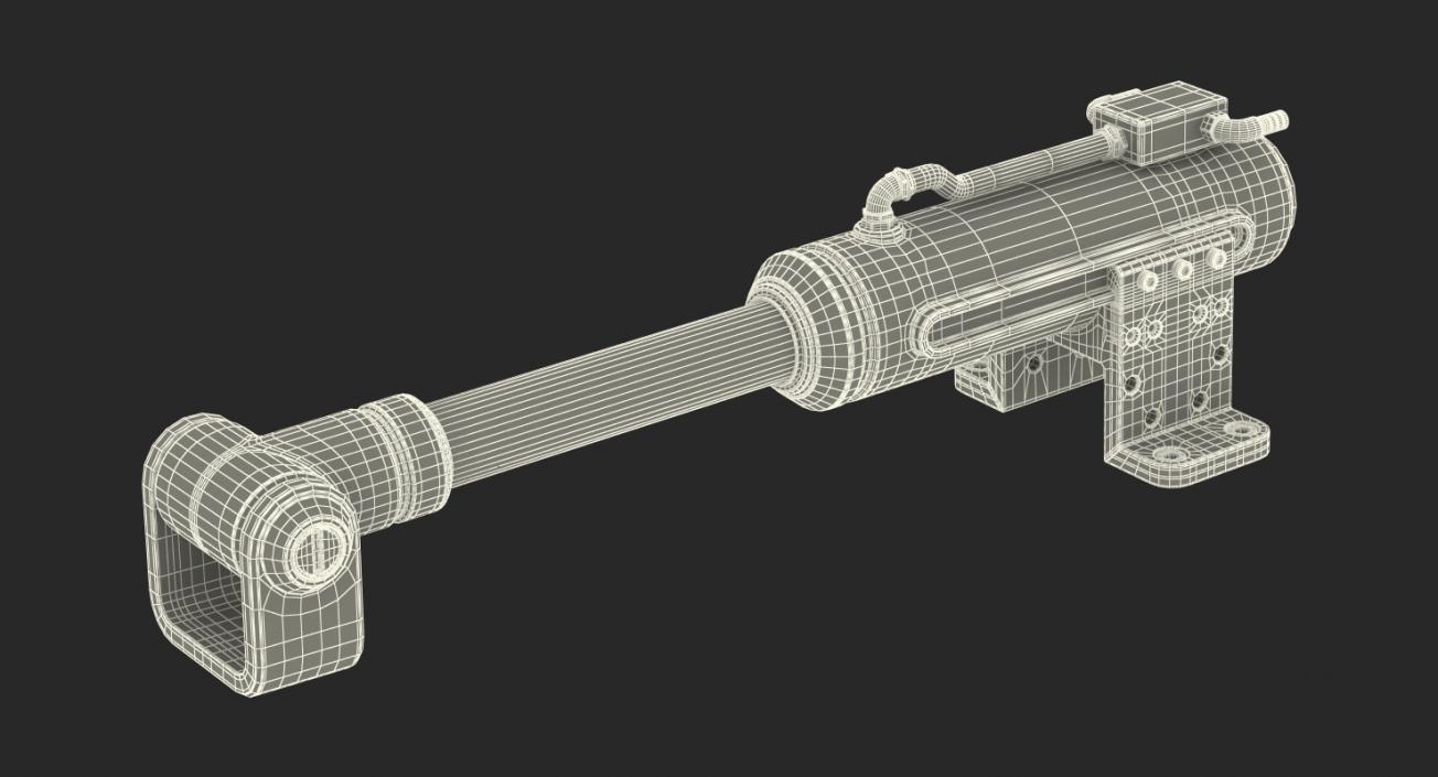 Anodized Hydraulic Cylinder 6 3D model