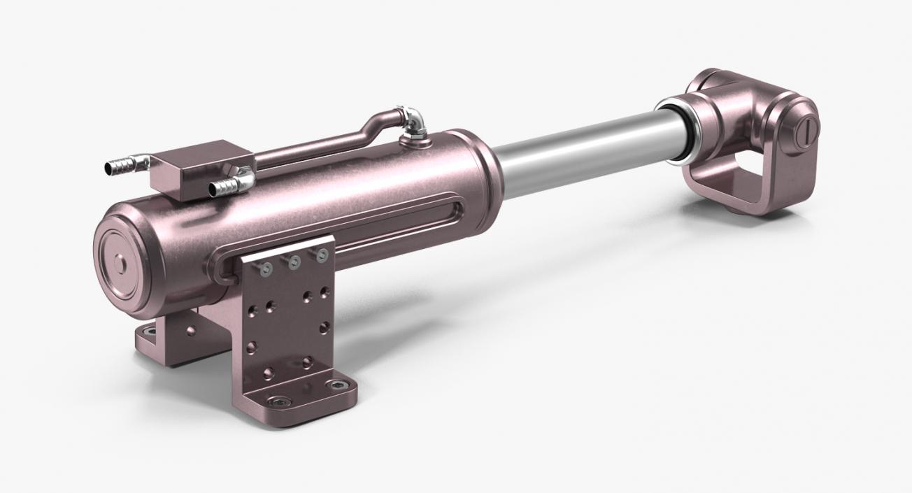 Anodized Hydraulic Cylinder 6 3D model