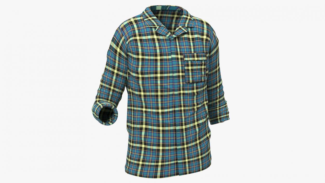 3D model Men Plaid Shirt