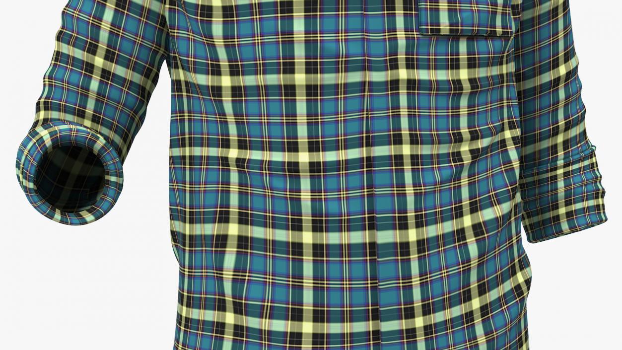 3D model Men Plaid Shirt