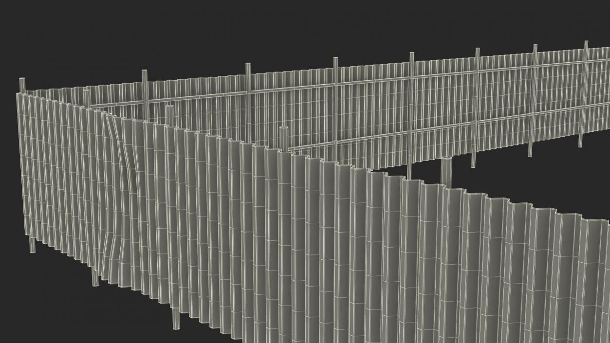 3D Excavation Site with Foundations and Fences model