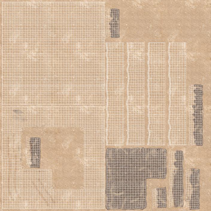 3D Excavation Site with Foundations and Fences model