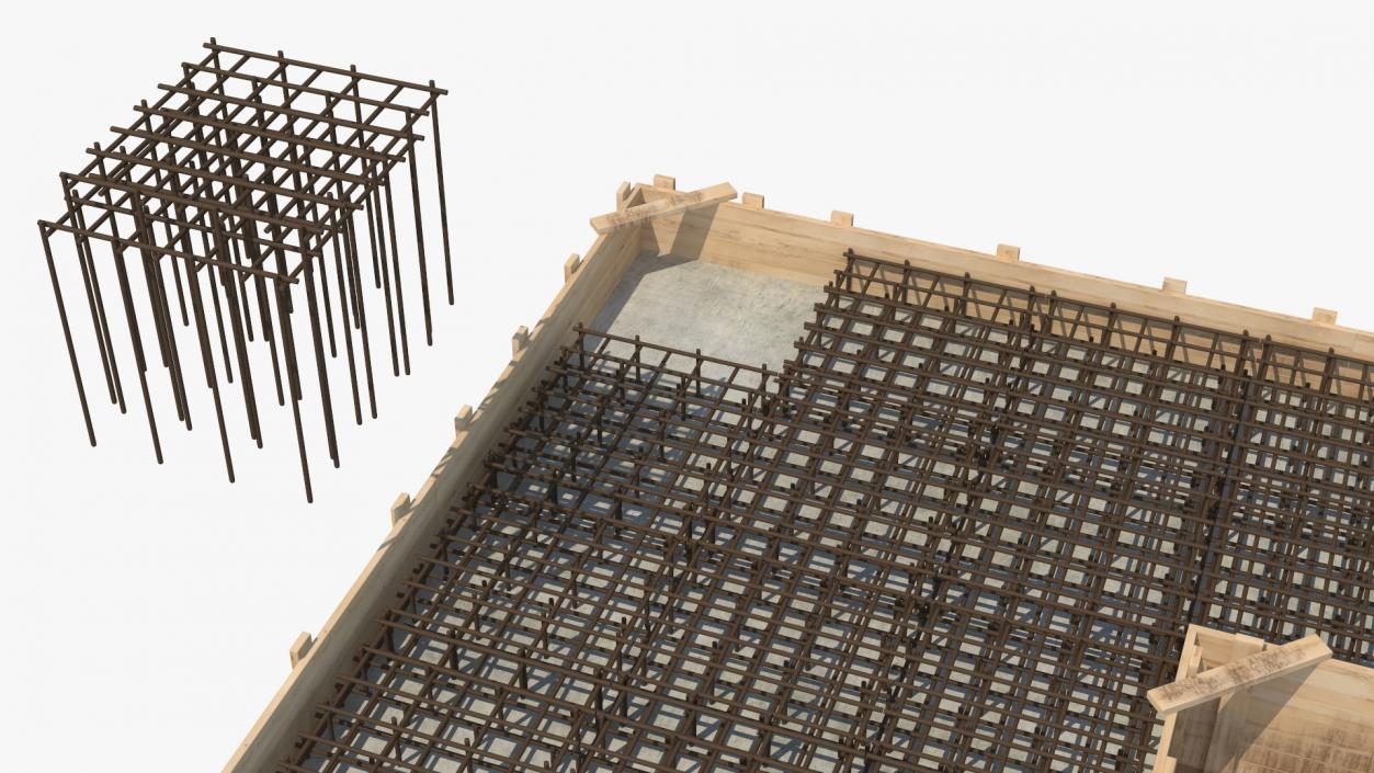 3D Excavation Site with Foundations and Fences model