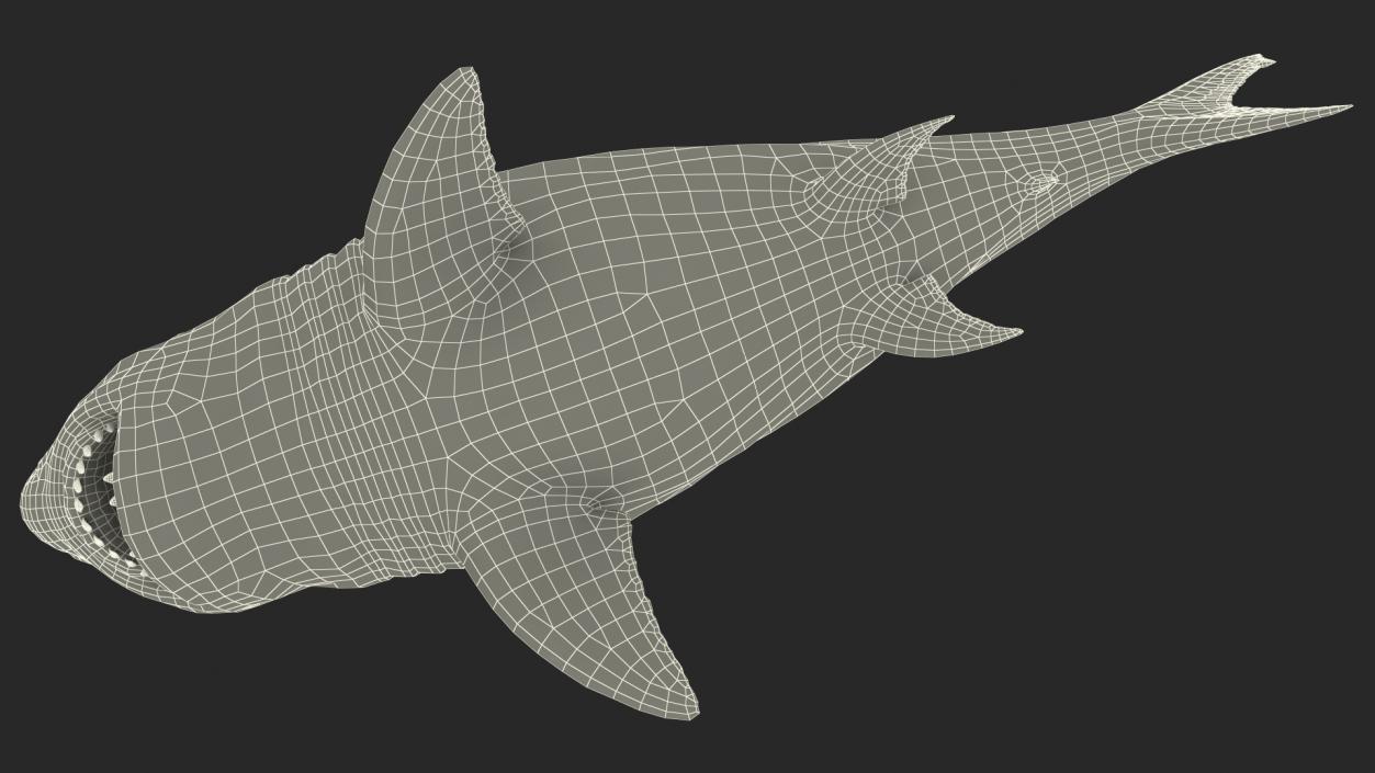 Megalodon Attacking Pose 3D model