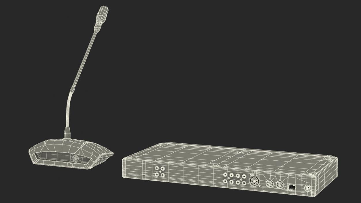 Bosch CCSD Discussion Device with Long Stem Microphone 3D model