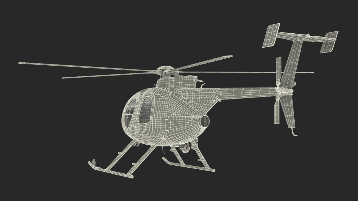 3D MD 500E Sheriff Helicopter