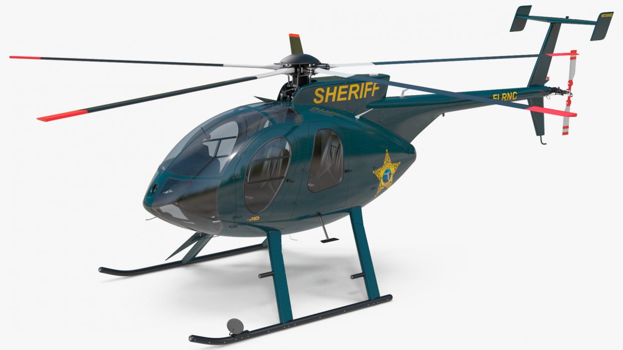 3D MD 500E Sheriff Helicopter