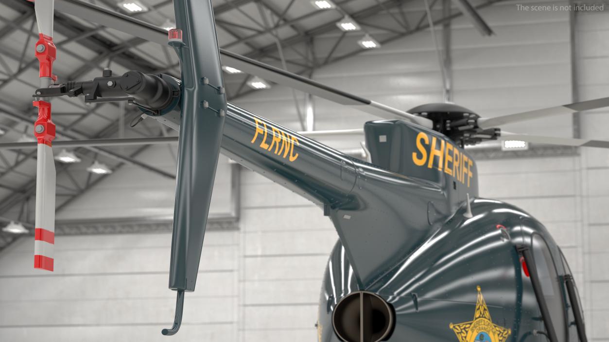 3D MD 500E Sheriff Helicopter