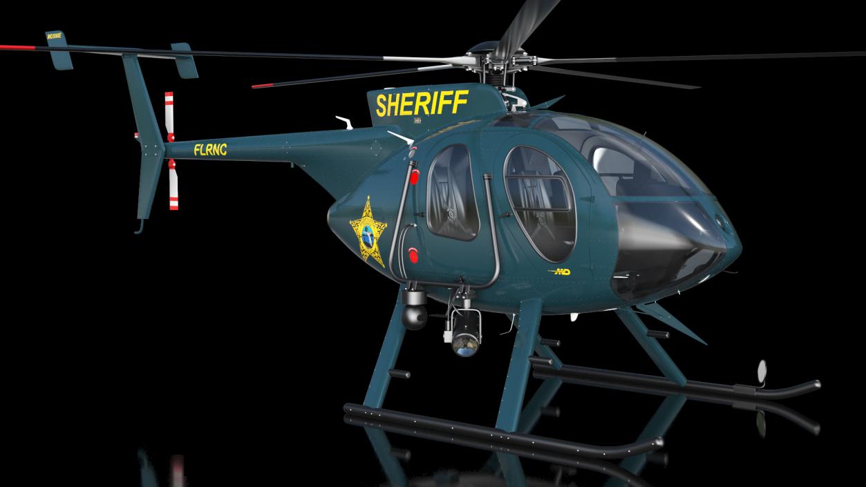 3D MD 500E Sheriff Helicopter