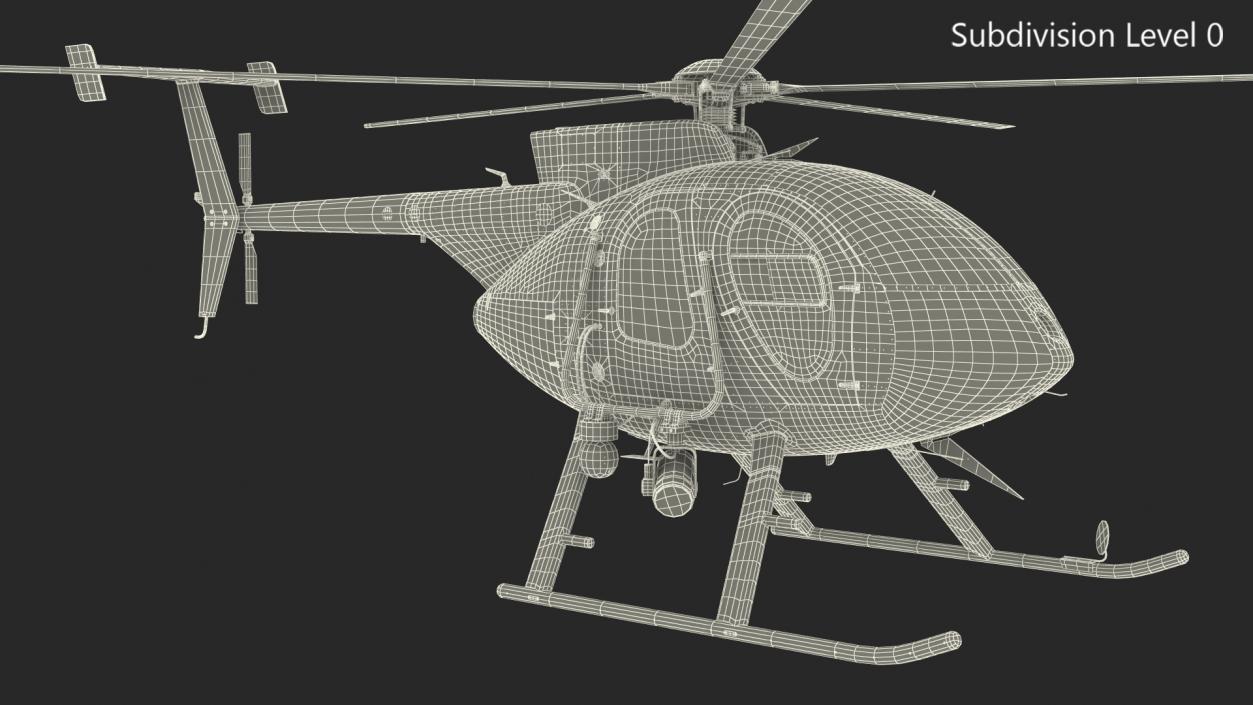 3D MD 500E Sheriff Helicopter