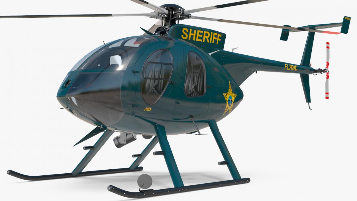 3D MD 500E Sheriff Helicopter