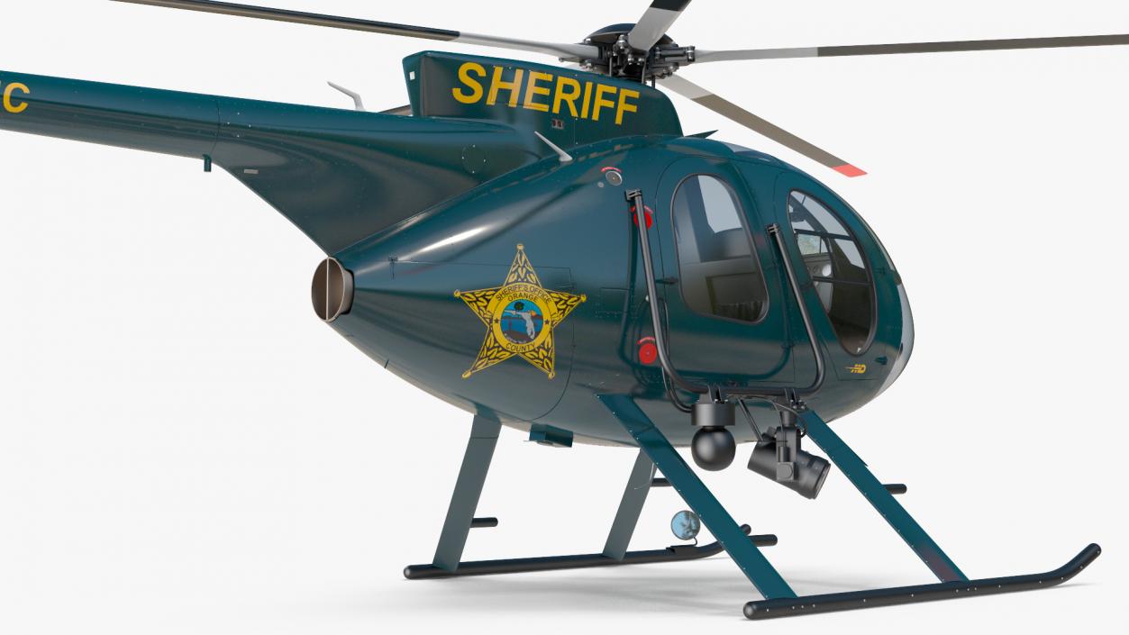 3D MD 500E Sheriff Helicopter