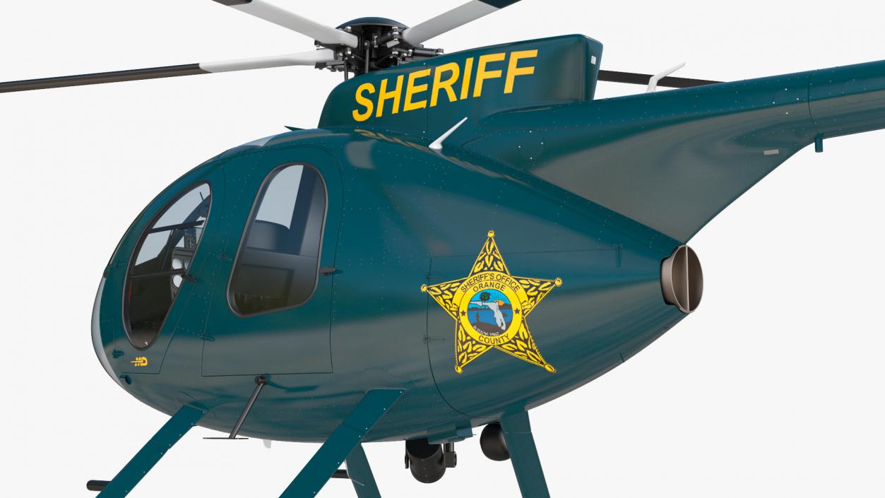 3D MD 500E Sheriff Helicopter