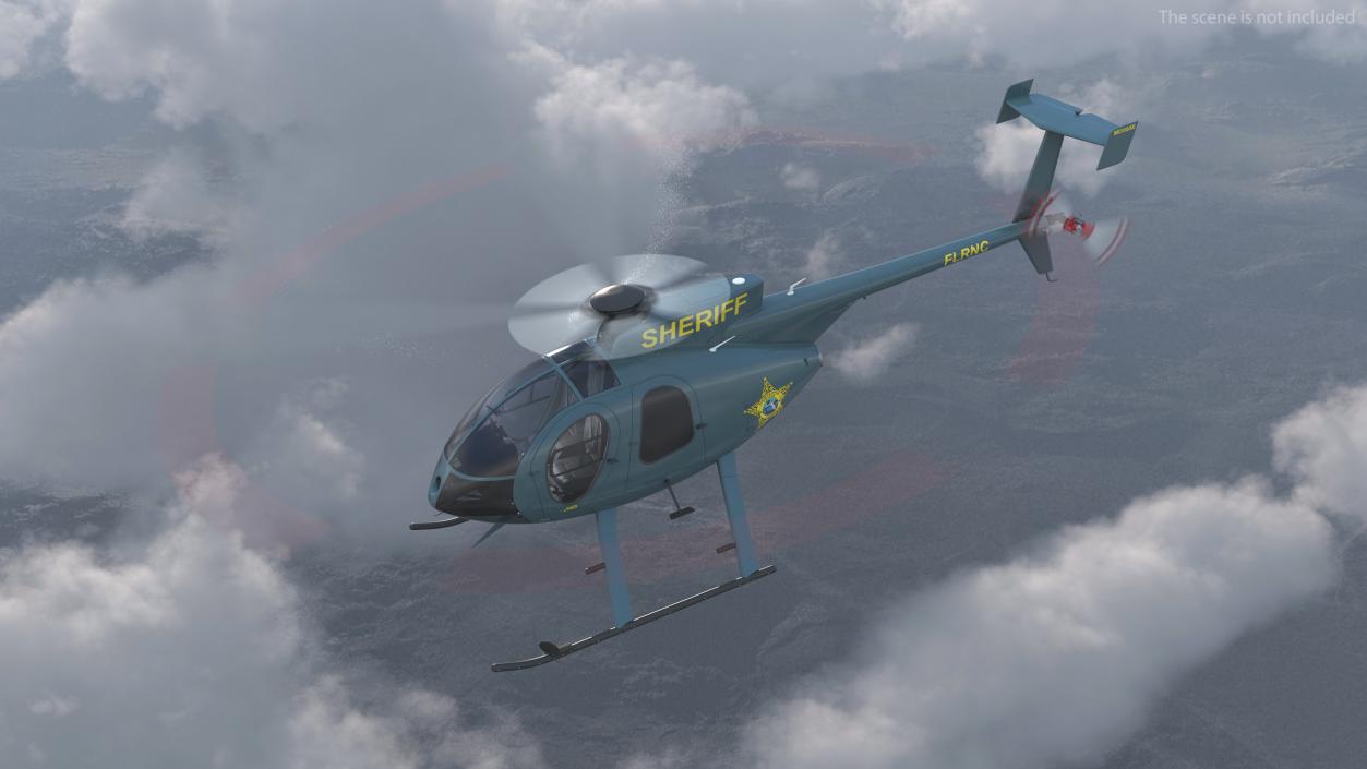 3D MD 500E Sheriff Helicopter