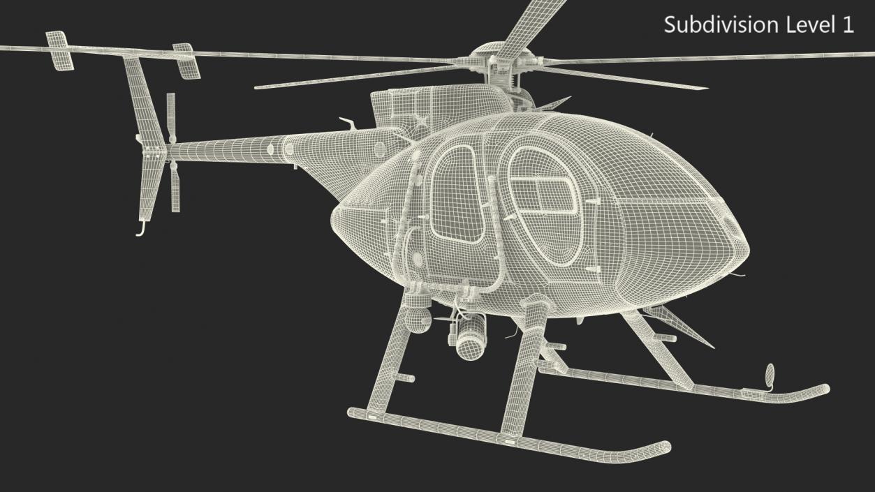 3D MD 500E Sheriff Helicopter