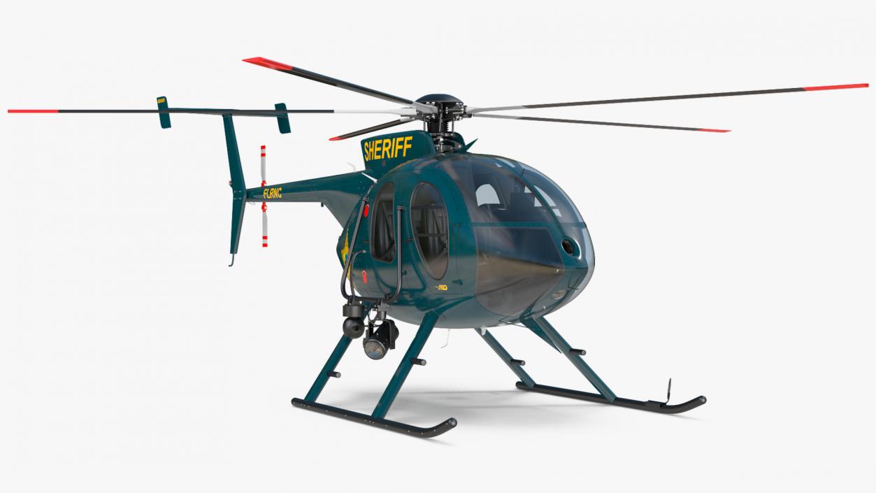 3D MD 500E Sheriff Helicopter