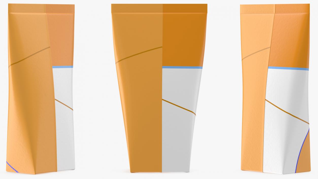 3D Aseptic Packaging For Triangular Liquid Orange Mockup model