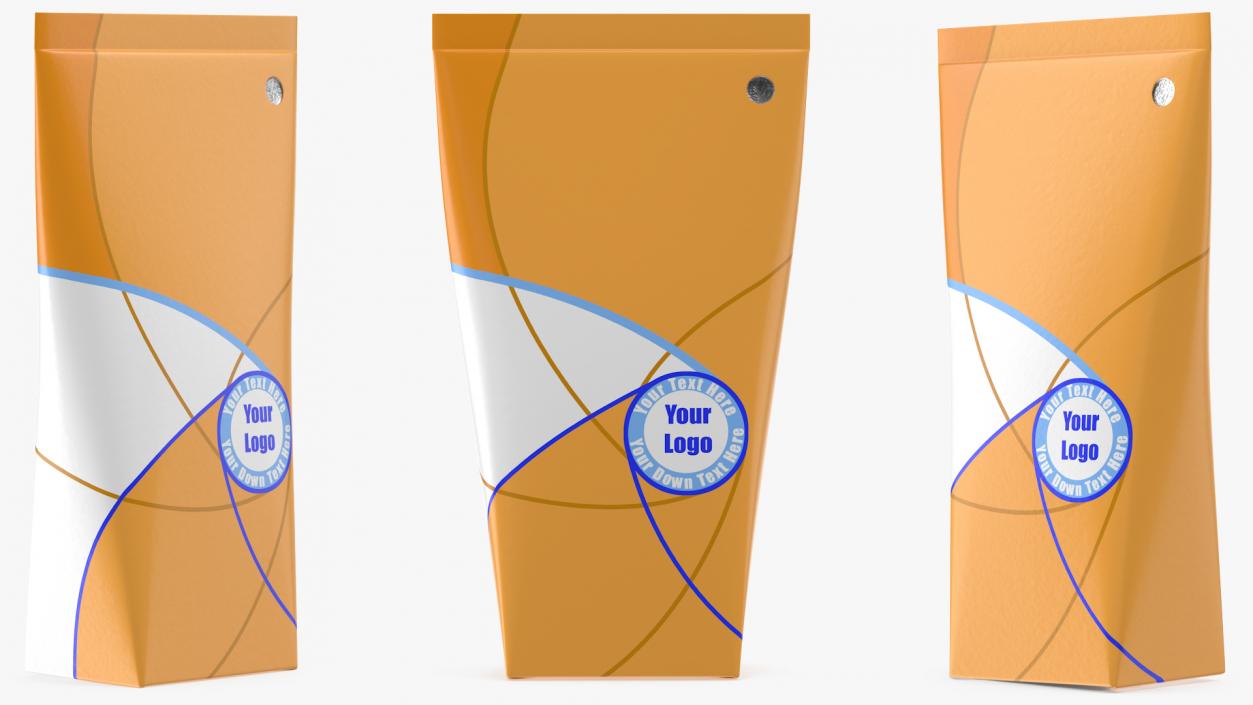 3D Aseptic Packaging For Triangular Liquid Orange Mockup model