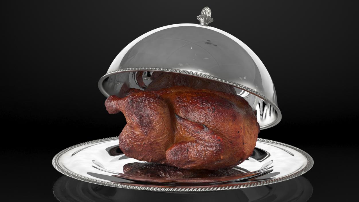 Roasted Turkey in Cloche Cook 3D model