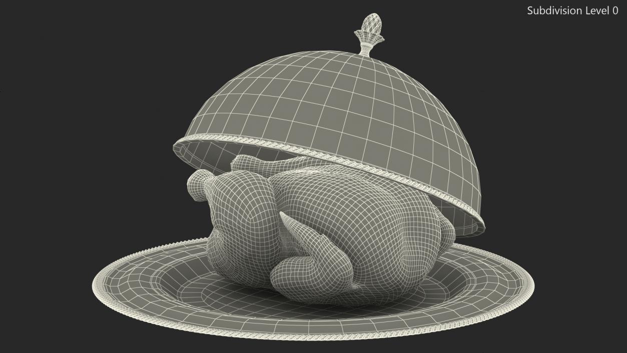 Roasted Turkey in Cloche Cook 3D model