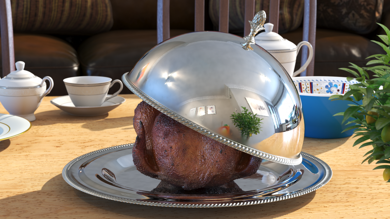 Roasted Turkey in Cloche Cook 3D model