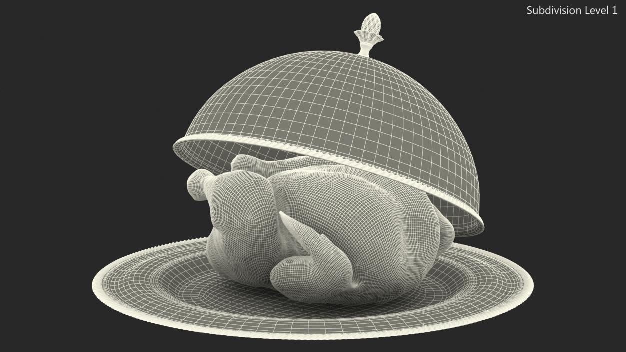 Roasted Turkey in Cloche Cook 3D model