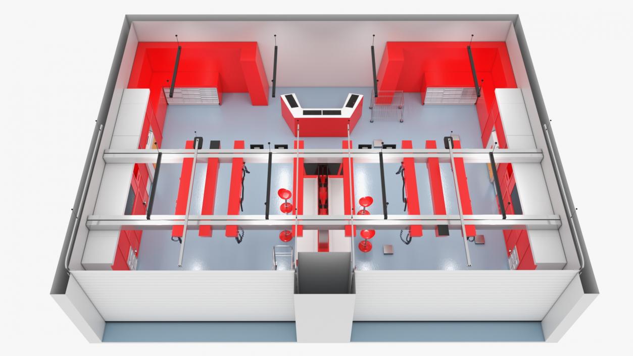 High Speed Garage Rigged 3D model