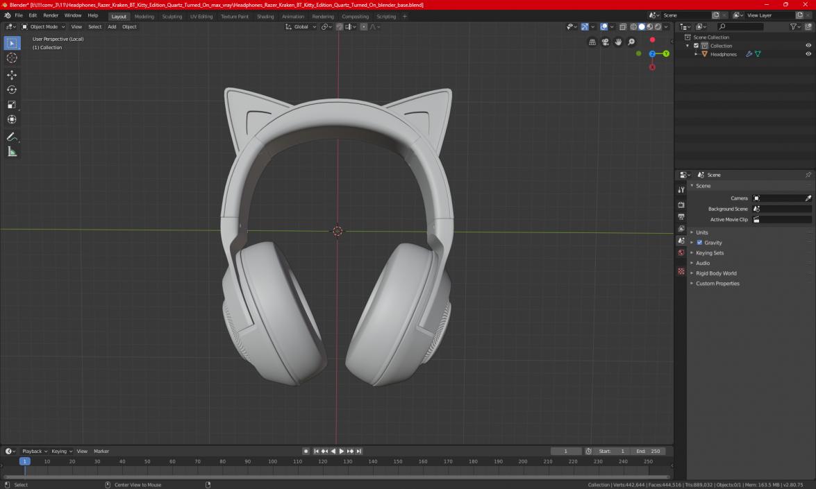 Wireless Razer Kraken Headphones BT Kitty Edition 3D model