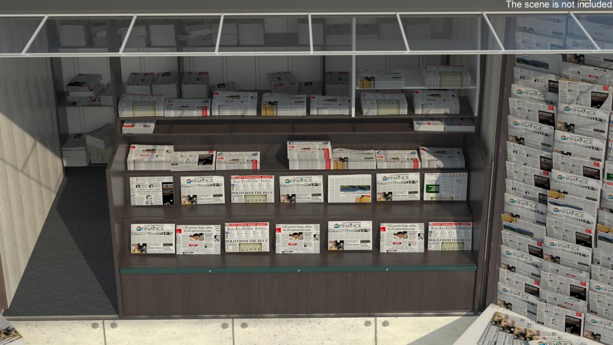 3D model Kiosk Newspaper