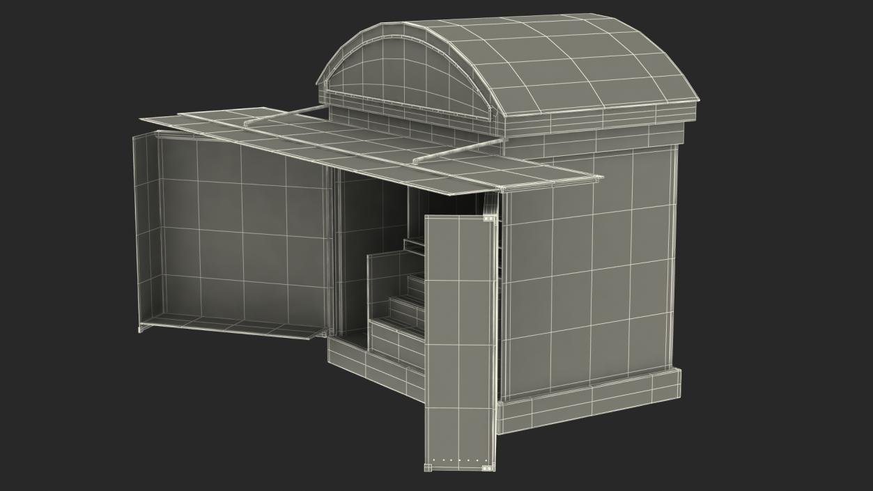 3D model Kiosk Newspaper