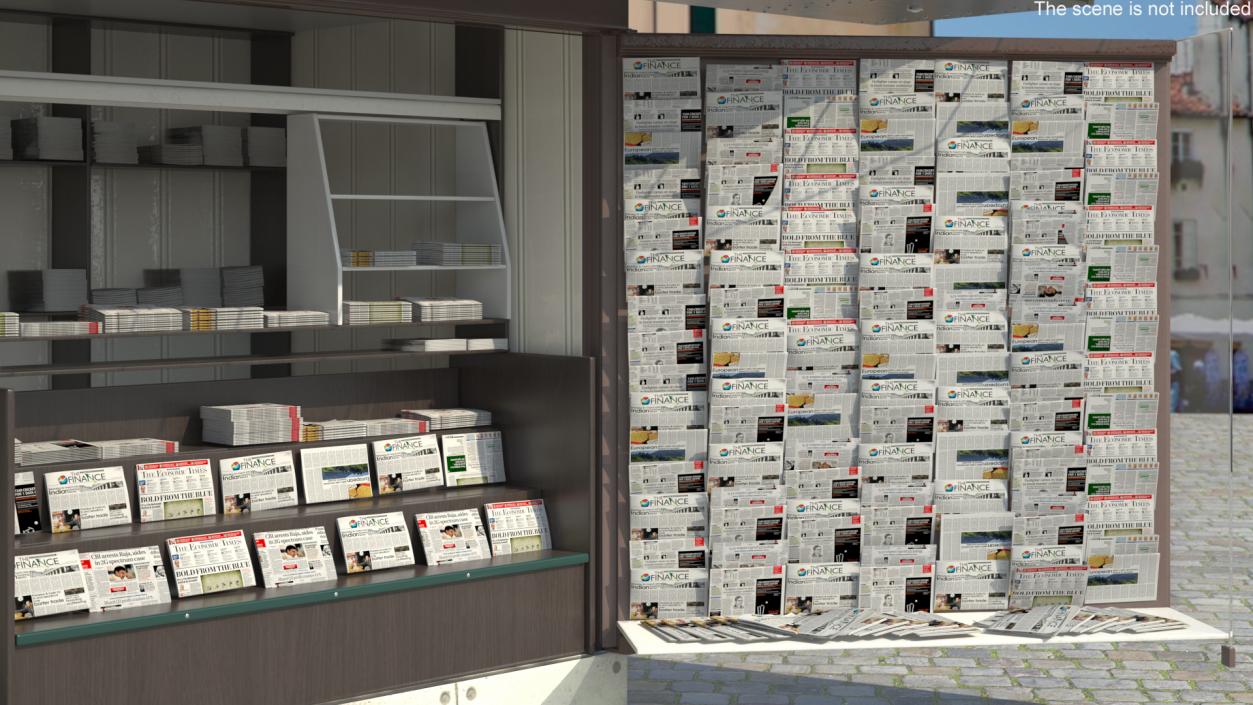 3D model Kiosk Newspaper