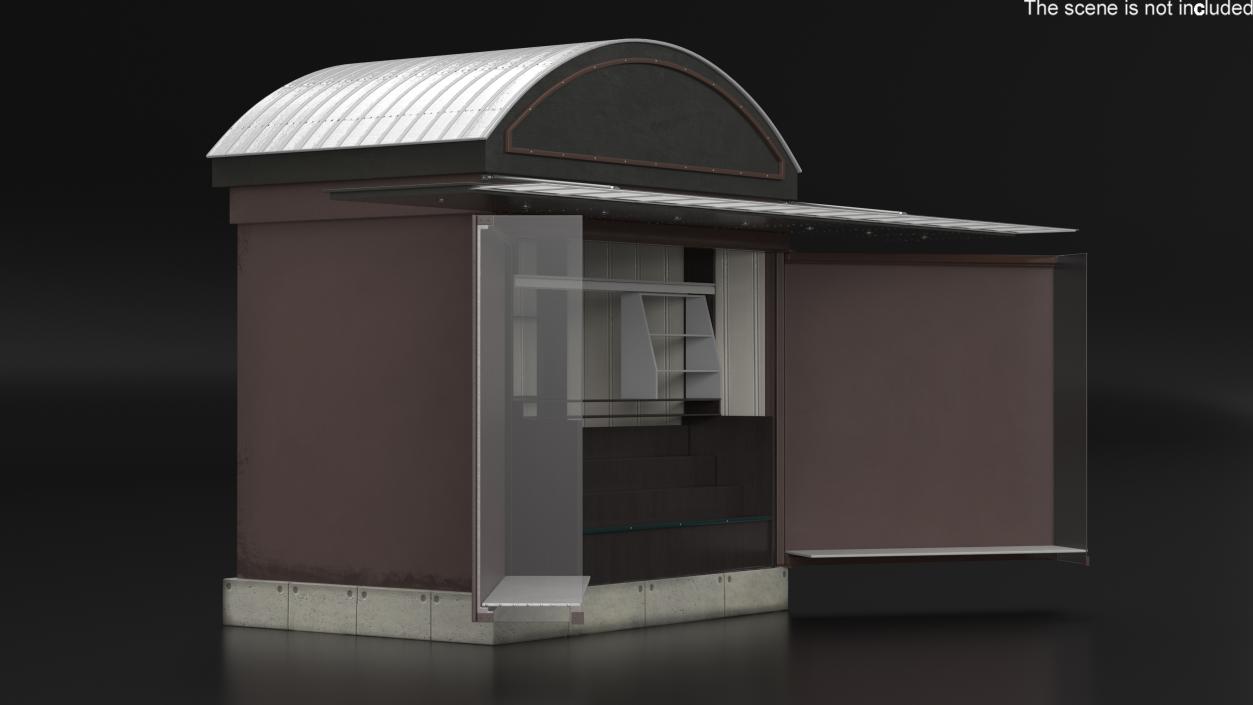 3D model Kiosk Newspaper