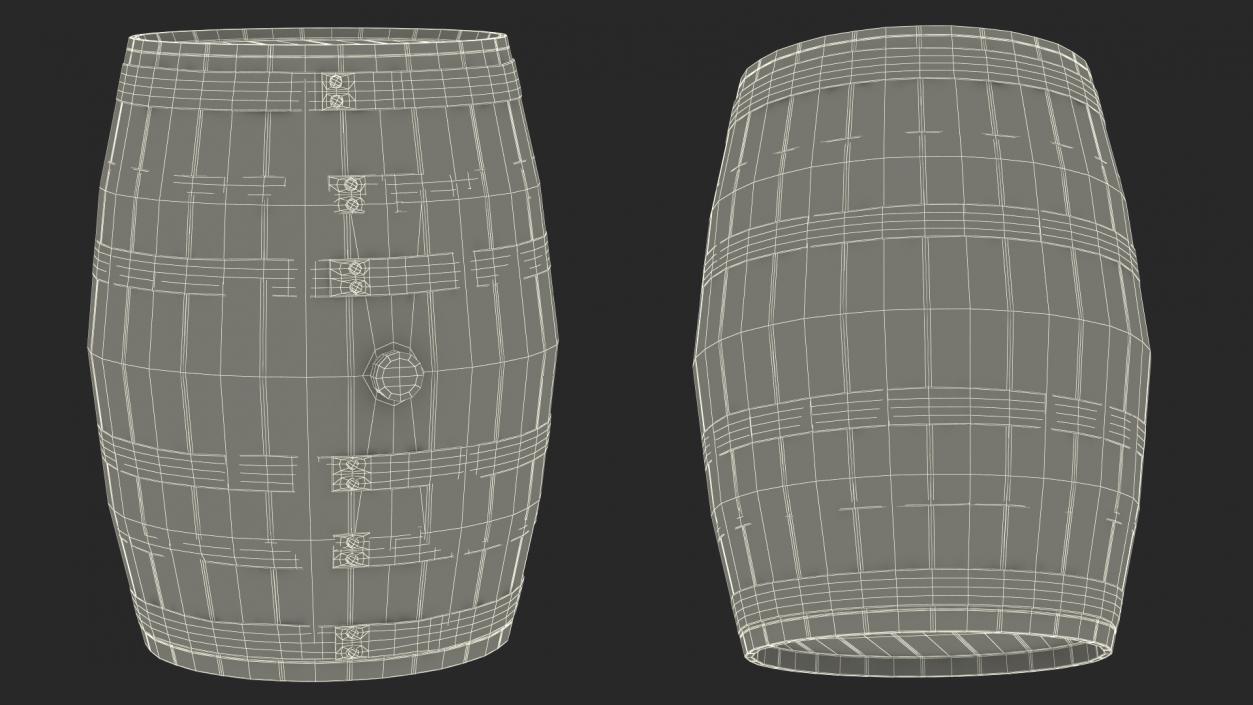 Whiskey Barrel 3D model