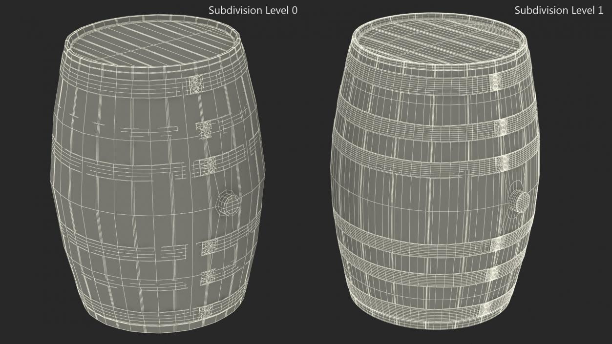 Whiskey Barrel 3D model