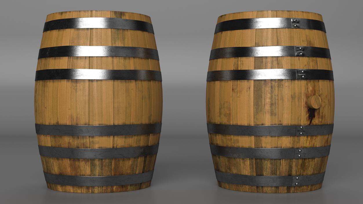 Whiskey Barrel 3D model