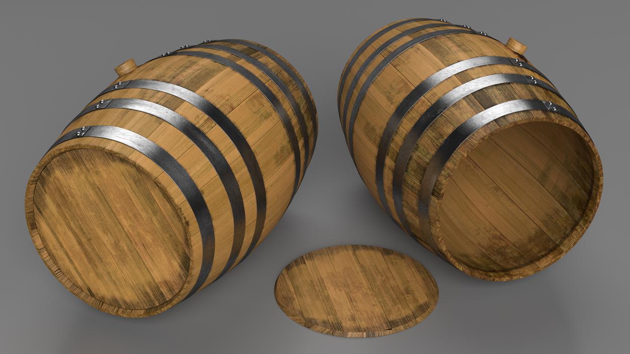 Whiskey Barrel 3D model