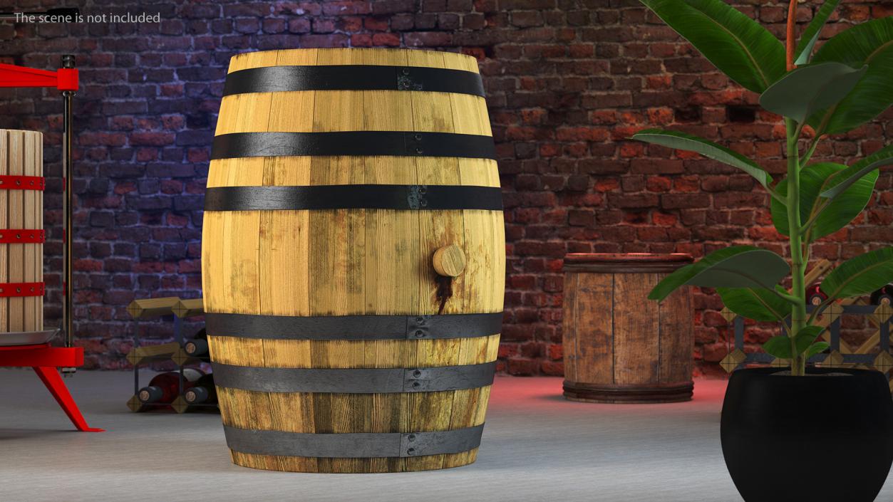 Whiskey Barrel 3D model