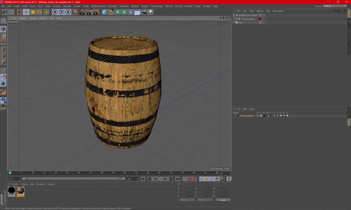 Whiskey Barrel 3D model