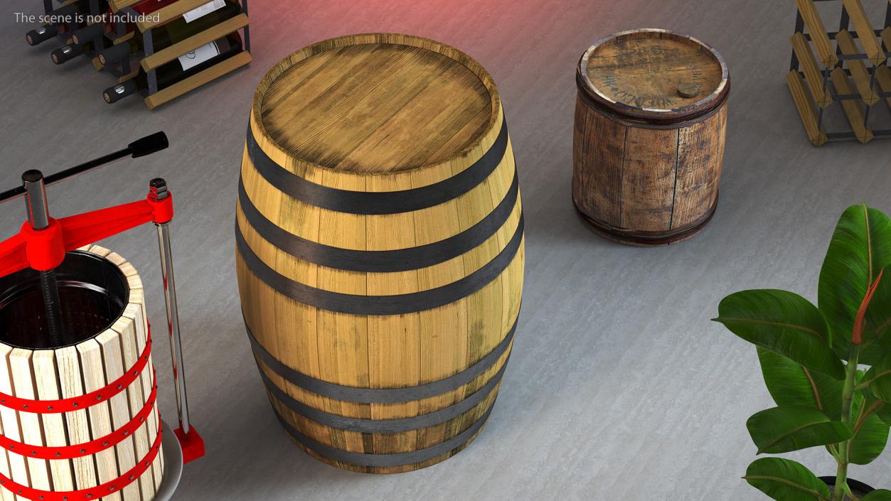 Whiskey Barrel 3D model