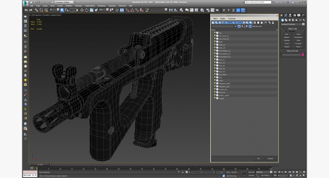 Submachine Gun PP-2000 3D