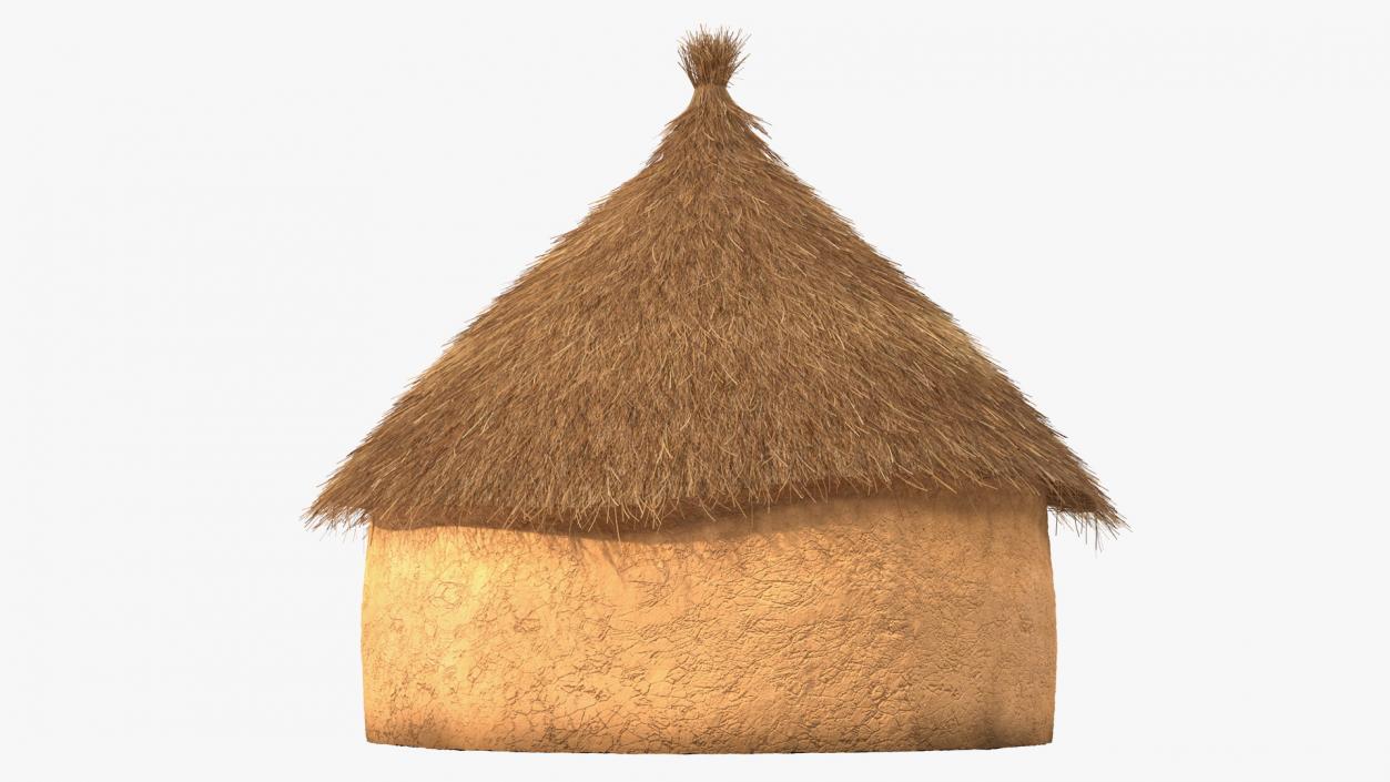 3D Traditional African Mud Hut Fur