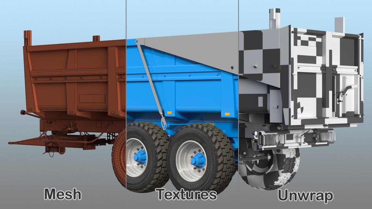 3D Maupu 18t Trailer Clean model